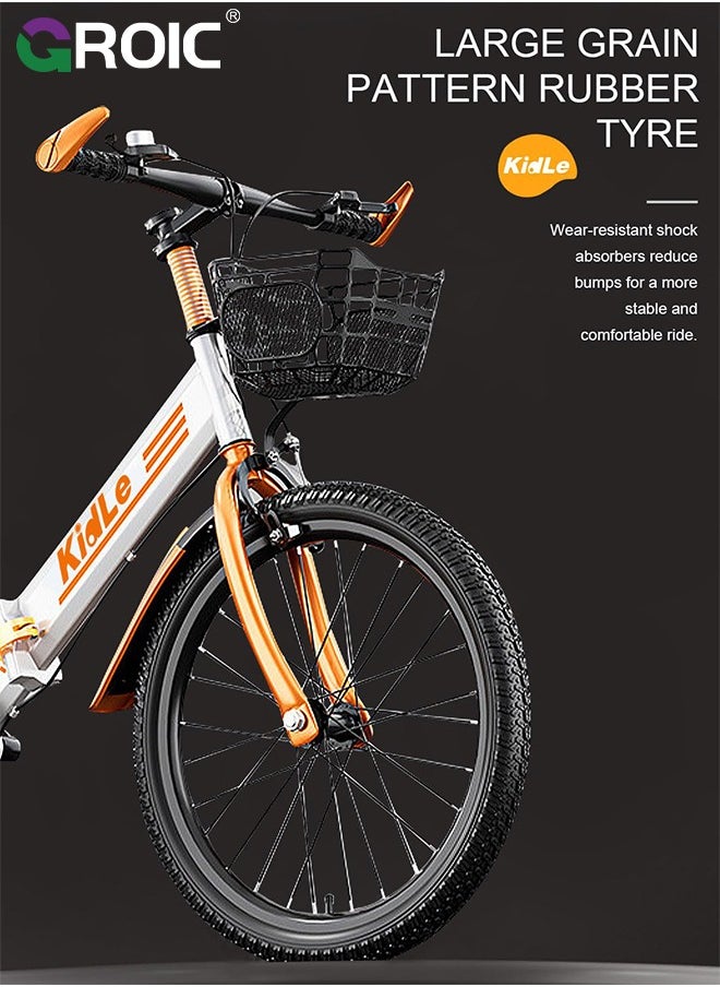 GROIC Kids Bike,Mountain Bike,20-Inch Bicycle Wheels,20 Inch Wheel Bicycle,Folding Mountain Bike for Kids with wide knobby mountain tires  - Image 4
