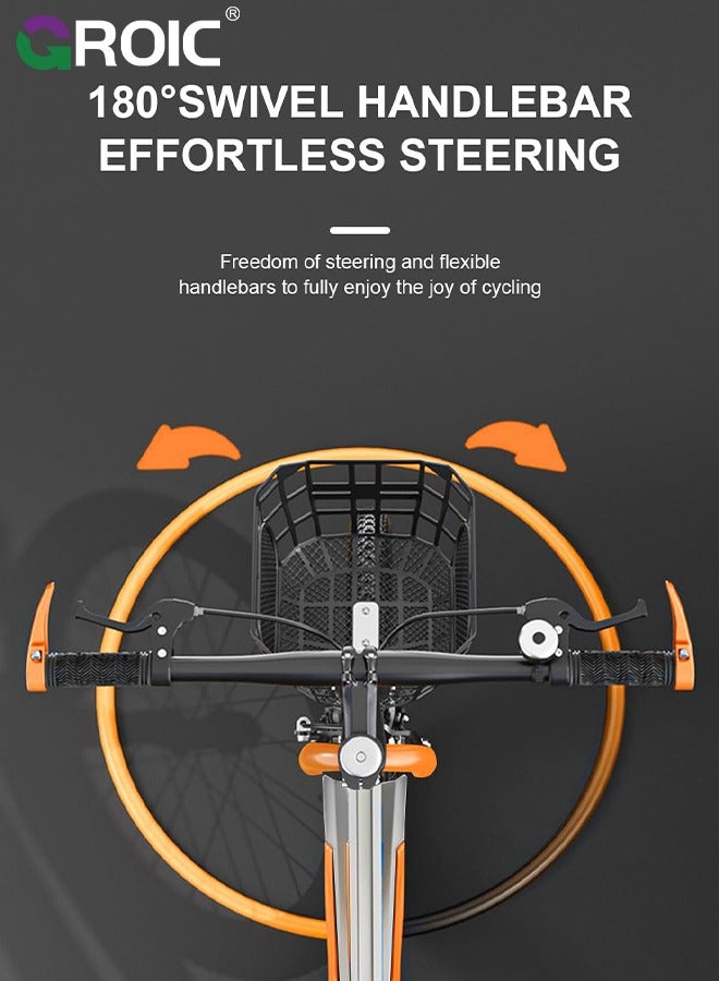 GROIC Kids Bike,Mountain Bike,20-Inch Bicycle Wheels,20 Inch Wheel Bicycle,Folding Mountain Bike for Kids with wide knobby mountain tires - Image 4