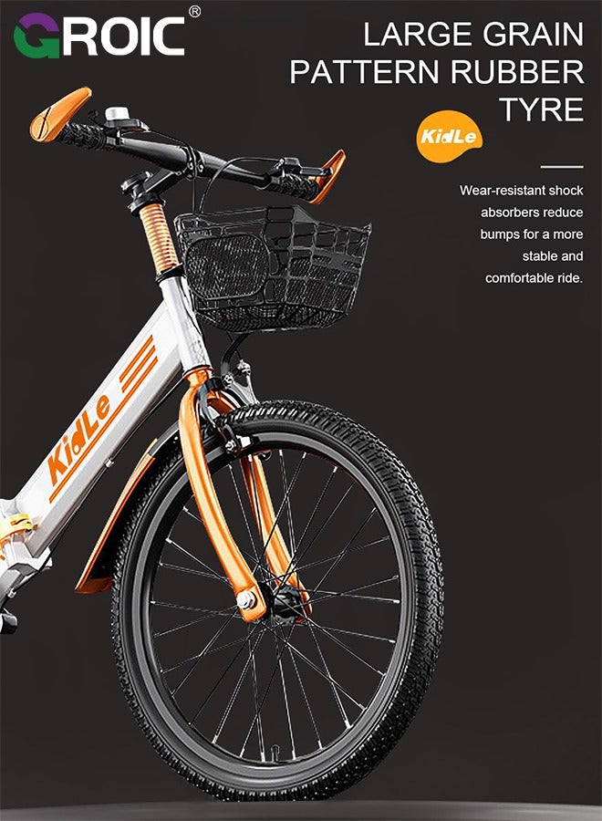 GROIC Kids Bike,Mountain Bike,20-Inch Bicycle Wheels,20 Inch Wheel Bicycle,Folding Mountain Bike for Kids with wide knobby mountain tires - Image 3