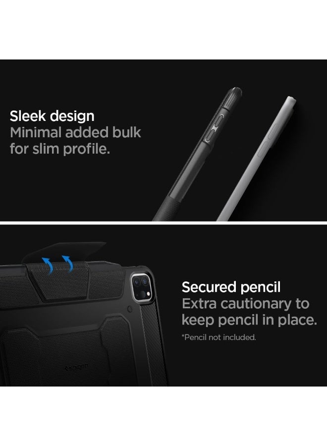 سبايجن جراب ارمور صلب من سبايجن لجهاز ايباد برو 11 الجيل الثالث 2021 والجيل الثاني 2020 والجيل الأول 2018 مع حامل قلم - اسود - Image 2