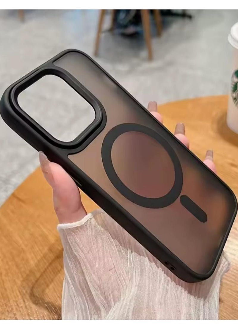 Denx Magnetic Case for iPhone 13 Pro Max [Shockproof & Slim] Matte Hard Back Cover with high-Grade Protection | Black  - Image 1