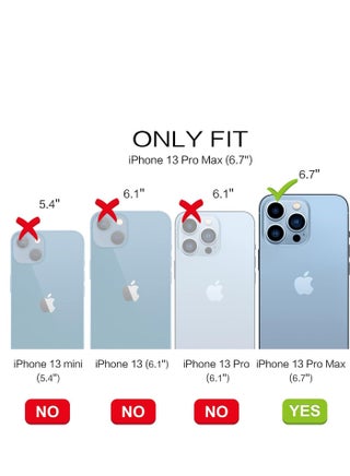 Magnetic Case for iPhone 13 Pro Max [Shockproof & Slim] Matte Hard Back Cover with high-Grade Protection | Black - view 2