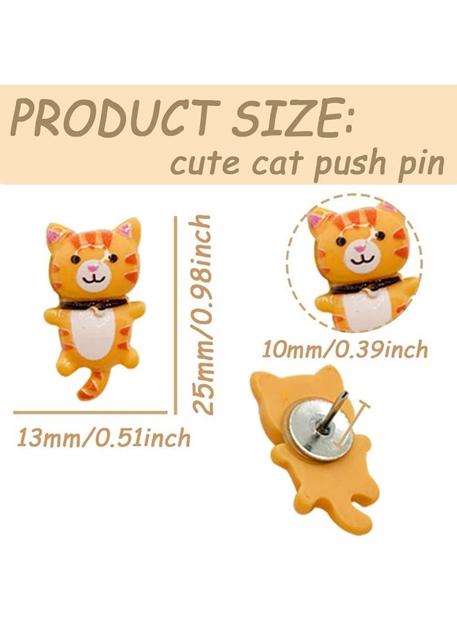 30 pcs Cute Cat Push Pin Decorative Thumb Tacks Animal Push Pins for Photo Wall Maps Memo Note Bulletin Board or Cork Boards Multi-Functional Pushpin Tool Office Accessories - Image 2