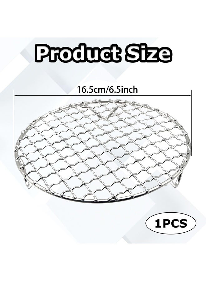 Small Cooling Rack 6.5 Inch, Round Cooking Rack Steamer Rack for Pots, Stainless Steel Air Fryer Rack with Fixed Legs, Fits 6 Qt Multi Cookers, Oven Safe - Image 2