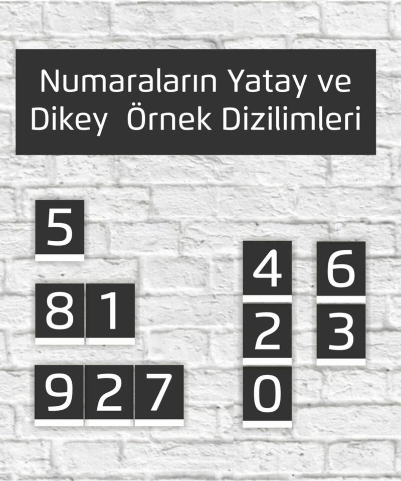 Directional Plexi Vertical Door Number