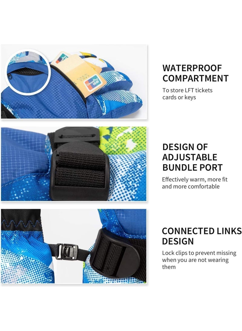 SOLARAE Ski Gloves, Cycling Gloves, Winter Warmest Waterproof and Breathable Snow Gloves for Mens, Touch-Screen Waterproof Winter Gloves, for Mens, Womens, Kids Skiing, Snowboarding - Image 4