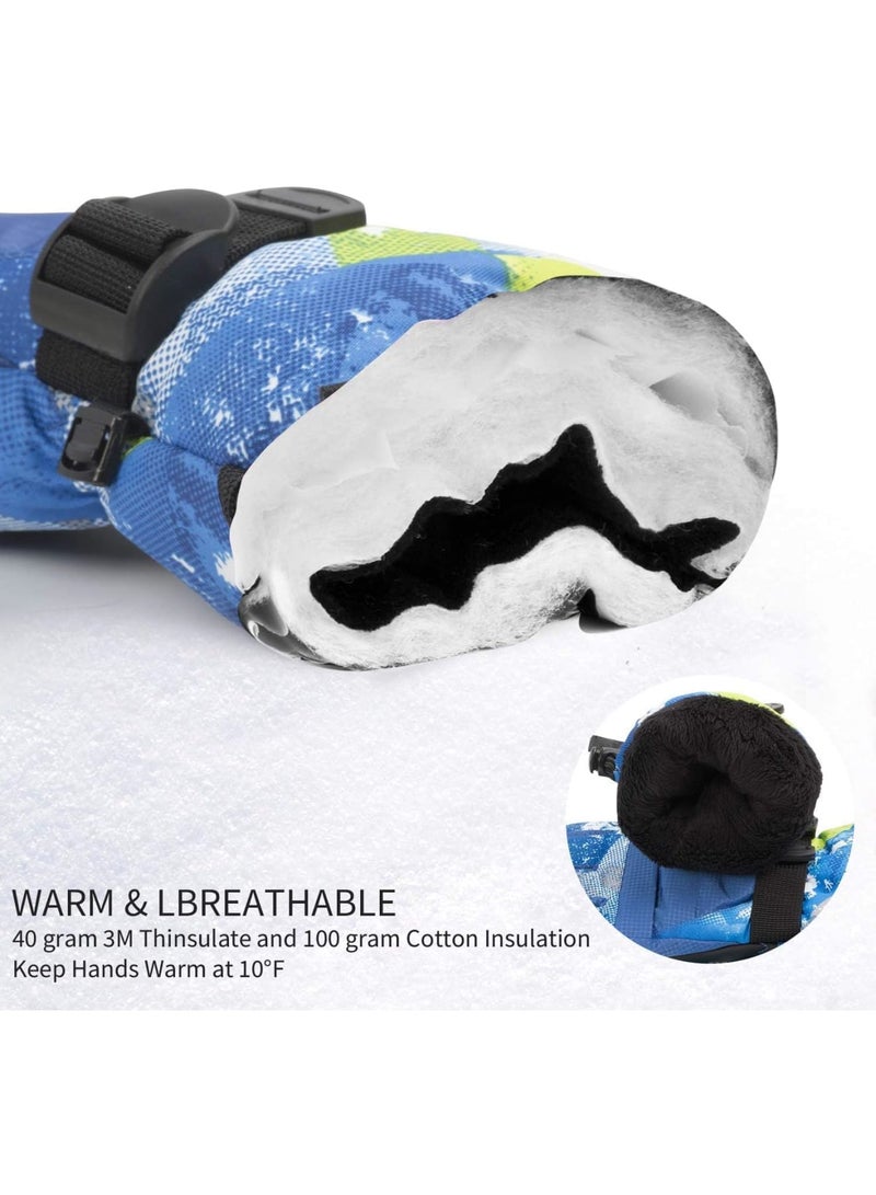 SOLARAE Ski Gloves, Cycling Gloves, Winter Warmest Waterproof and Breathable Snow Gloves for Mens, Touch-Screen Waterproof Winter Gloves, for Mens, Womens, Kids Skiing, Snowboarding - Image 5
