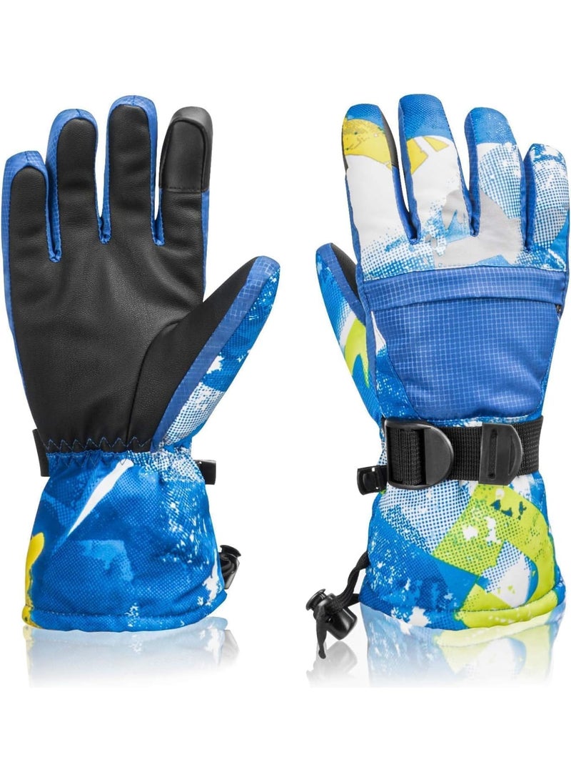 SOLARAE Ski Gloves, Cycling Gloves, Winter Warmest Waterproof and Breathable Snow Gloves for Mens, Touch-Screen Waterproof Winter Gloves, for Mens, Womens, Kids Skiing, Snowboarding - Image 1