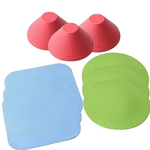Hengke 3 set of HengKe Jar Gripper, 9 Pieces Multi-Purpose Reusable Rubber Gripper Jar Opener Gripper Rubber Jar,Gripper Pads Round Kitchen Coasters Multi-Purpose Bottle Lid Openers Fit for Most Bottles - Image 1