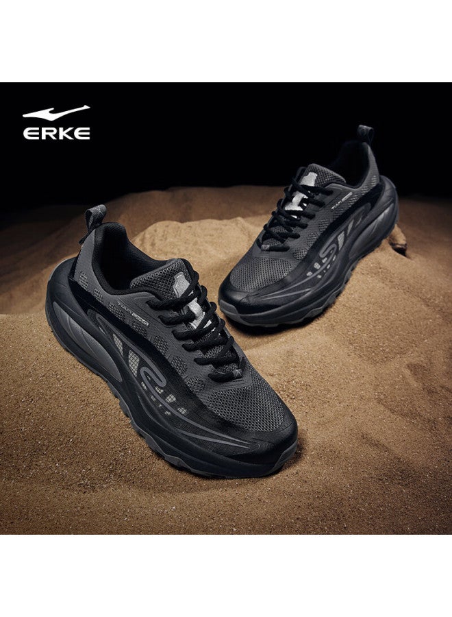 Erke Casual Men's Shoes New Running Shoes Leather Mesh Breathable Soft Sole Sports Shoes Thick Sole Dad Shoes Tianjiao 3 - Image 2