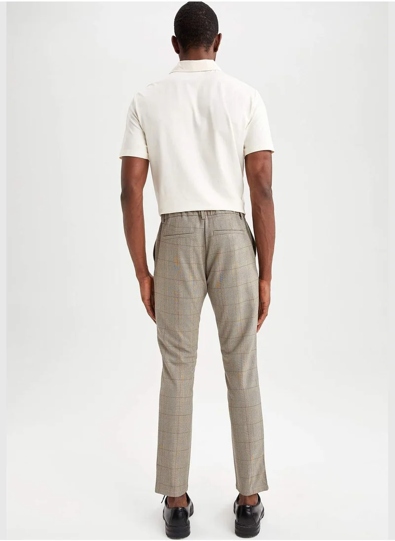 DeFacto Jogger Fit Check Print Chinos