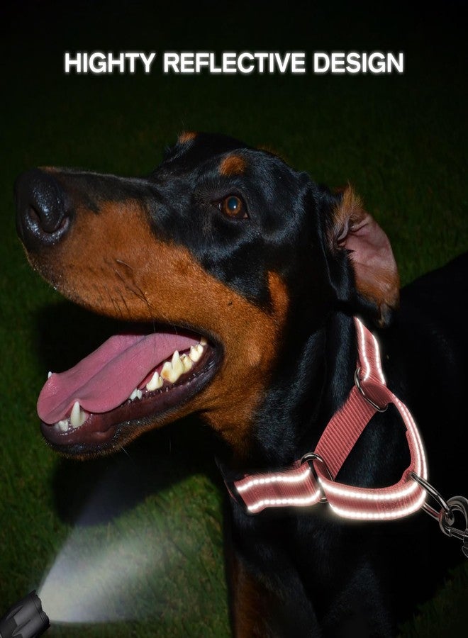 جويتيل طوق مارتينجال من جويتال للكلاب، عاكس للضوء ومتين للغاية لضمان السلامة، مزود بإبزيم سريع الفتح، طوق نايلون قابل للتعديل للكلاب متوسطة الحجم أثناء المشي والتدريب، لون وردي نيون، مقاس متوسط - Image 5