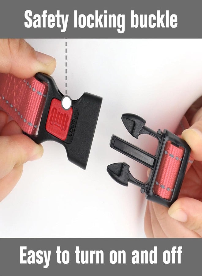 جويتيل طوق مارتينجال من جويتال للكلاب، عاكس للضوء ومتين للغاية لضمان السلامة، مزود بإبزيم سريع الفتح، طوق نايلون قابل للتعديل للكلاب متوسطة الحجم أثناء المشي والتدريب، لون وردي نيون، مقاس متوسط - Image 2