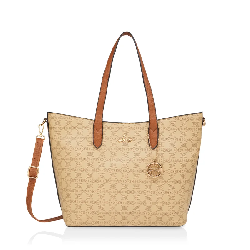 Women's Monoprint Hailon Tote (Beige)