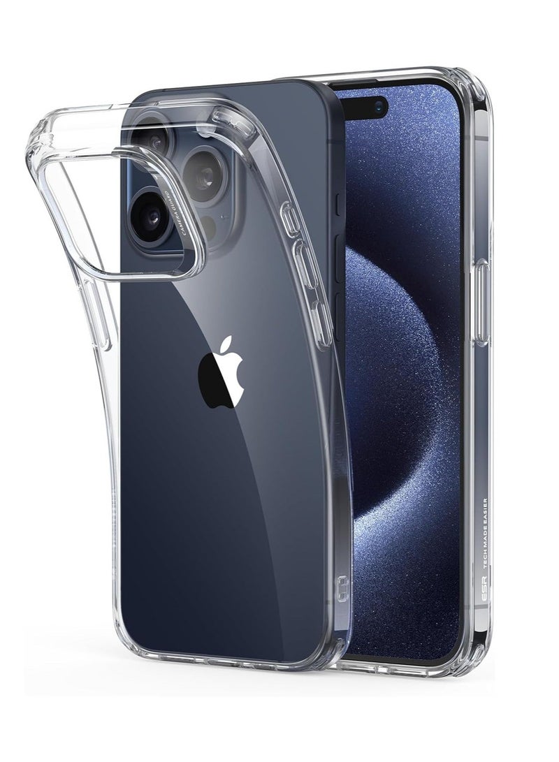 Clear Case for iPhone 15 Pro Max, Shockproof Slim Transparent TPU Phone Cover, Yellowing-Resistant, Zero Series - Image 1