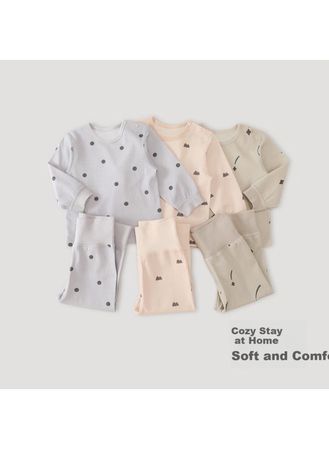 Balipig Bali Little Pig Snake Baby High-waist Belly Protection Infant Toddler Sleepwear Set Autumn Spring Two-piece Boys Girls Thermal Underwear - Image 4