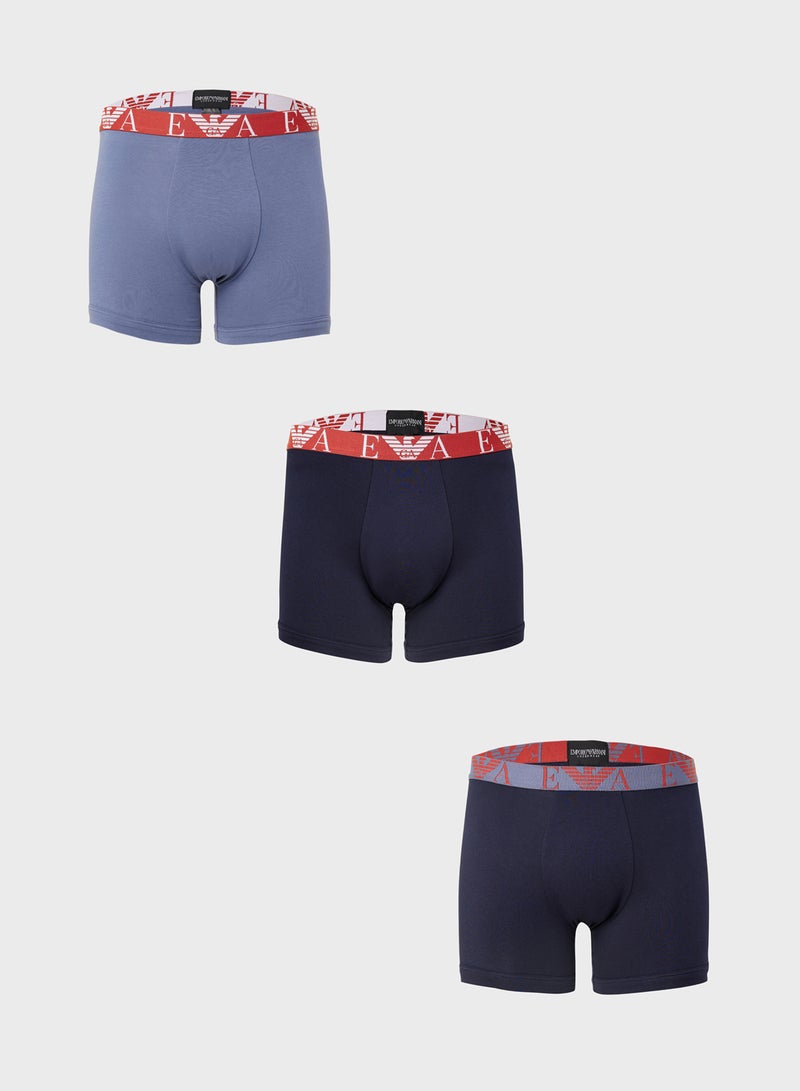 EMPORIO ARMANI 3 Pack Logo Band Boxers  - Image 1