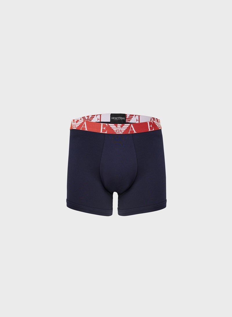 EMPORIO ARMANI 3 Pack Logo Band Boxers  - Image 4
