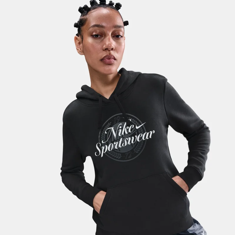 Nike Black Women's Sportswear Club Fleece Hoodie for Women | Best Price UAE