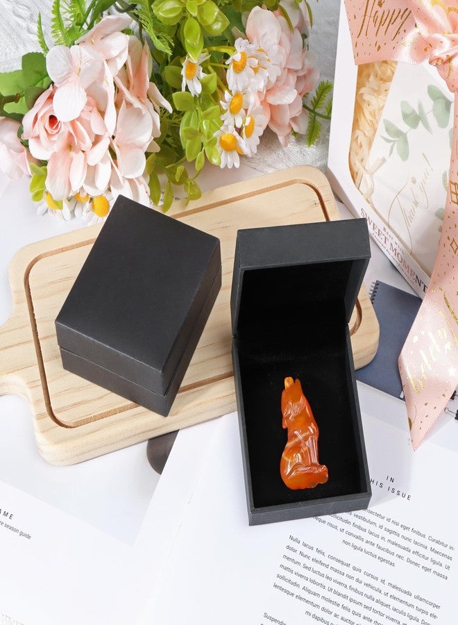 Artistone Red Agate Head Up Wolf Statue 2" Howl Wolves Figurine Decor Ornament for Home Ornament Healing Crystal Pocket Animal Sculpture with Gift Box - Image 5