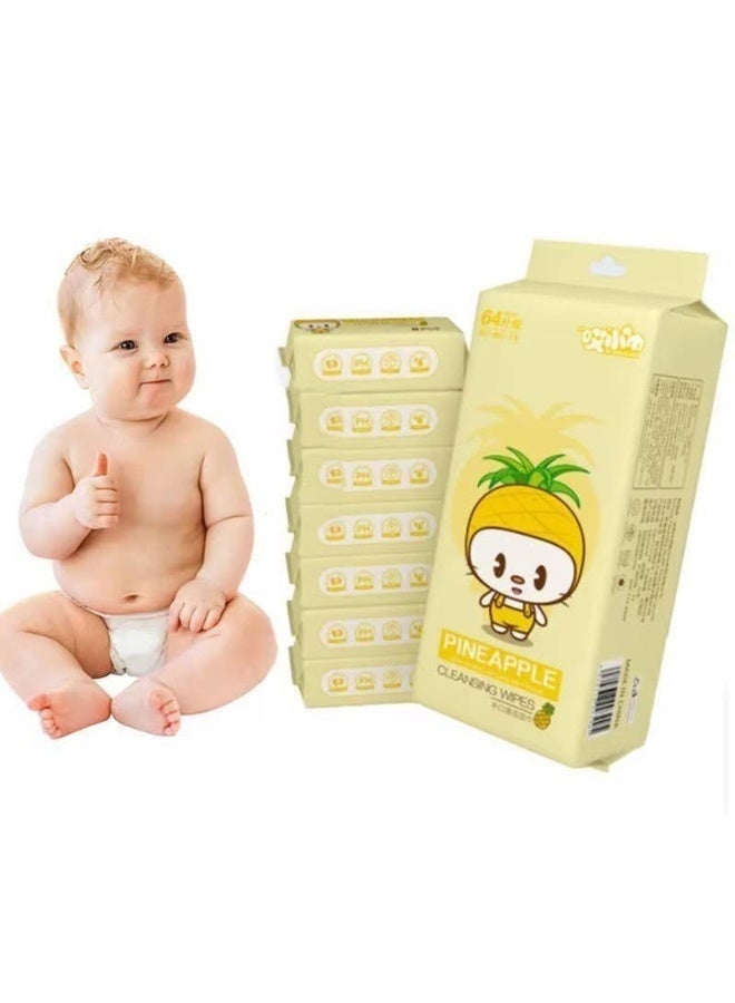 Ultra-Compact Travel Wet Wipes – 64 Compressed Disposable Towels – Just Add Water – Perfect for Cleaning Hands, Face & Surfaces, 8 x 1 Piece - Image 1