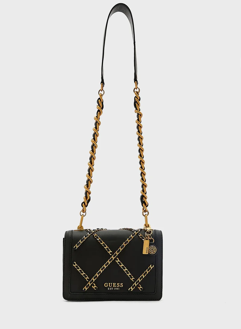 GUESS Abey Flap Over Crossbody Bag