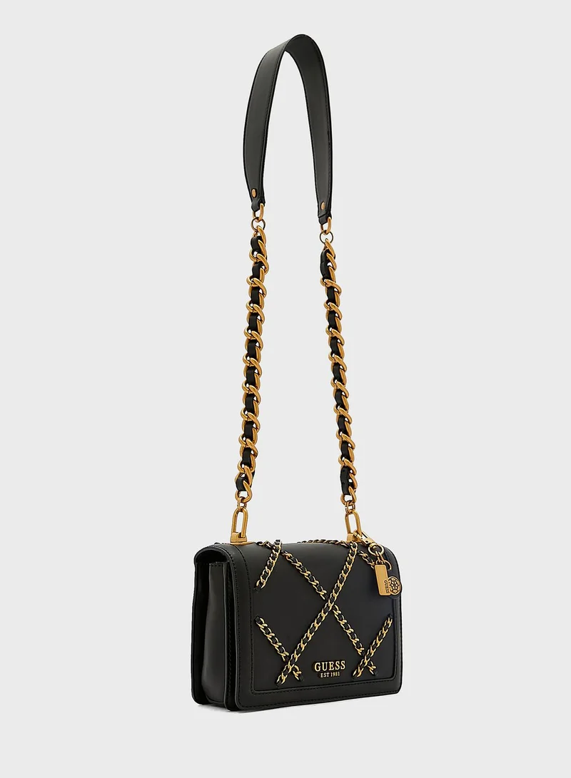 GUESS Abey Flap Over Crossbody Bag