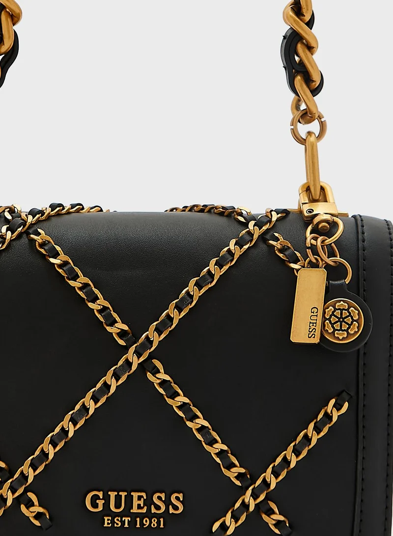 GUESS Abey Flap Over Crossbody Bag