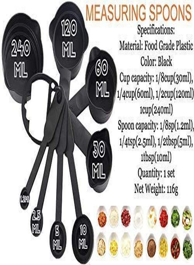 Baking Set 12 Piece Cake Decorating Nozzle Set and 3 Pcs Set Plastic Dough Bench Scraper Cake Cutter, Chopper and 8 pcs Measuring Cup Combo Pack (Multi) - Image 2