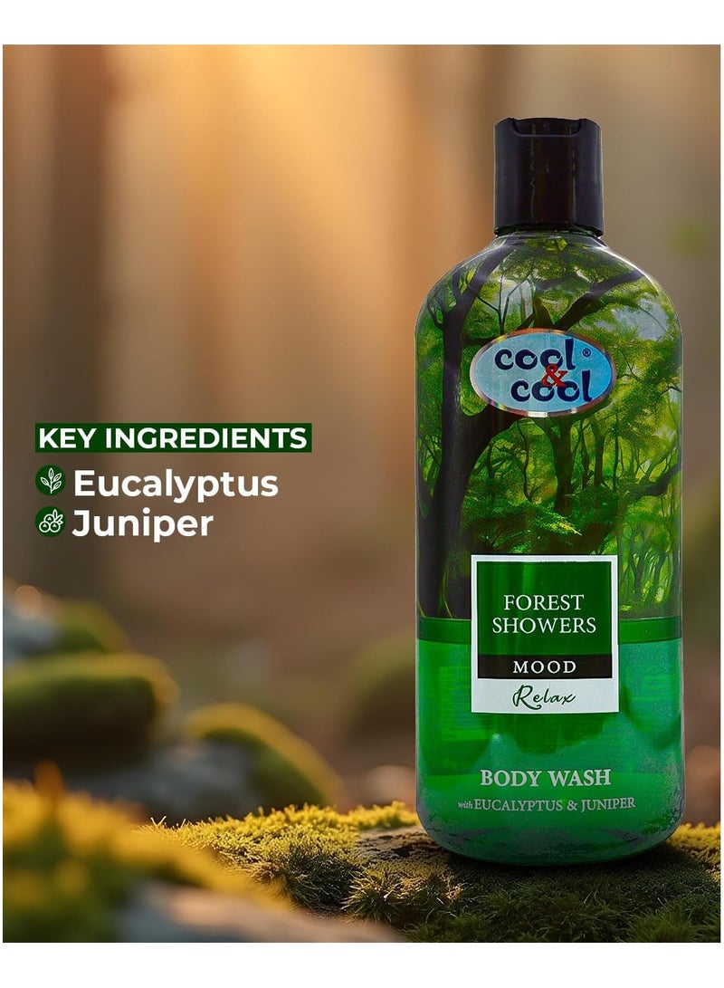 Cool & Cool Forest Showers Body Wash 500ML - Eucalyptus & Juniper - Refreshing & Calming,Inspired by Nature,Ideal for Relaxation - Image 4