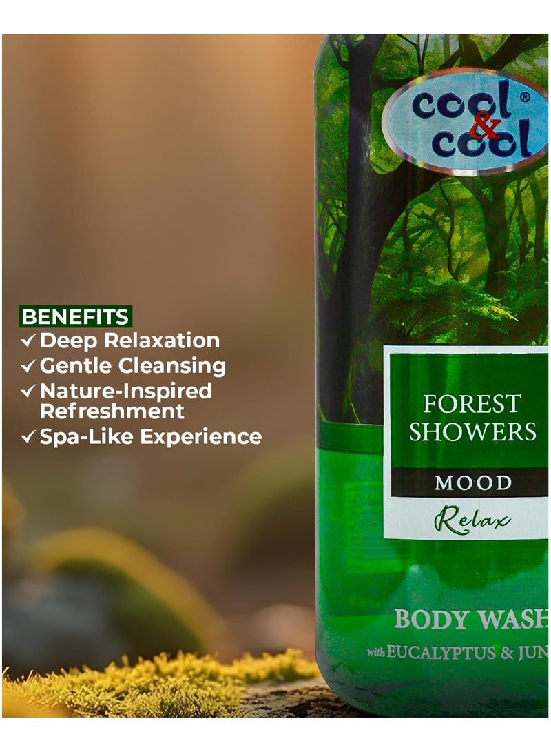 Cool & Cool Forest Showers Body Wash 500ML - Eucalyptus & Juniper - Refreshing & Calming,Inspired by Nature,Ideal for Relaxation - Image 5