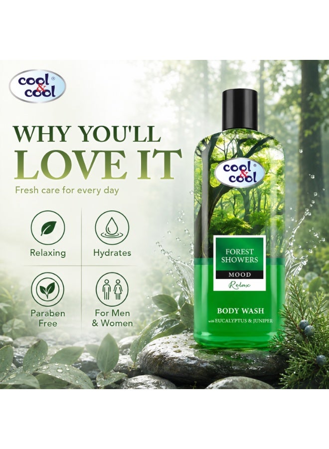 Cool & Cool Forest Showers Body Wash 500ML - Eucalyptus & Juniper - Refreshing & Calming,Inspired by Nature,Ideal for Relaxation - Image 5