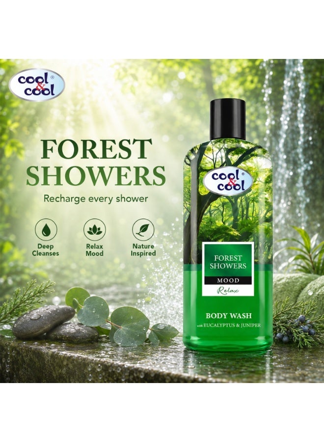Cool & Cool Forest Showers Body Wash 500ML - Eucalyptus & Juniper - Refreshing & Calming,Inspired by Nature,Ideal for Relaxation - Image 2