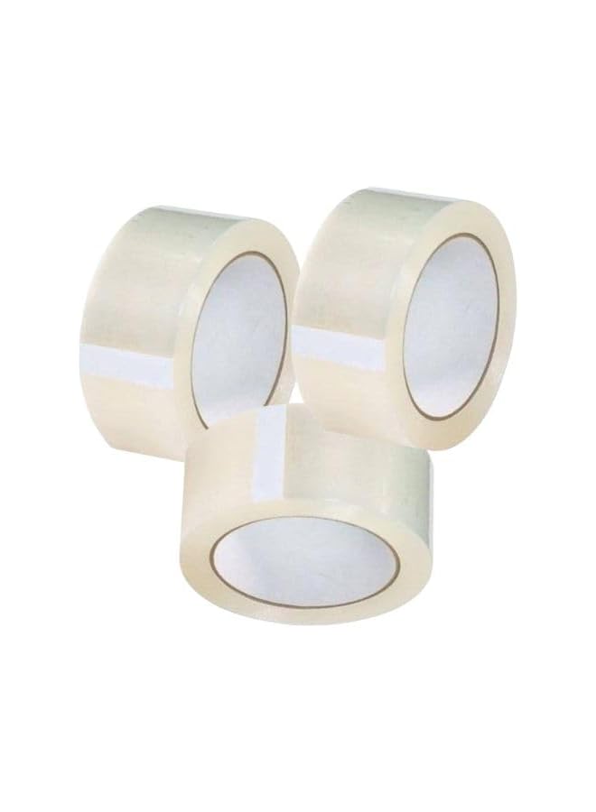 PROMASS promass 2 inch x 100 Yards Clear Packing Tape Robust Heavy Duty Tape for Sealing Boxes Moving Homes Shipping Office Use 3 PC  - Image 1