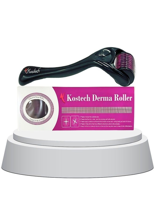 Kostech Derma Roller for Face, Beard & Hair Growth Microneedling Roller with 540 Titanium Microneedles - Skin Rejuvenation, Anti-Aging, and Pore Minimizing Tool for Men & Women - Image 1
