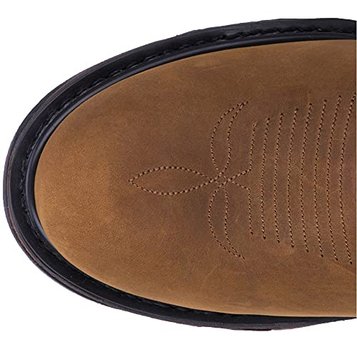 Laredo mens Hammer Distressed Round Toe Cowboy Western Boot, Tan, 12 US - Image 4