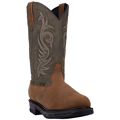 Laredo mens Hammer Distressed Round Toe Cowboy Western Boot, Tan, 12 US - Image 2