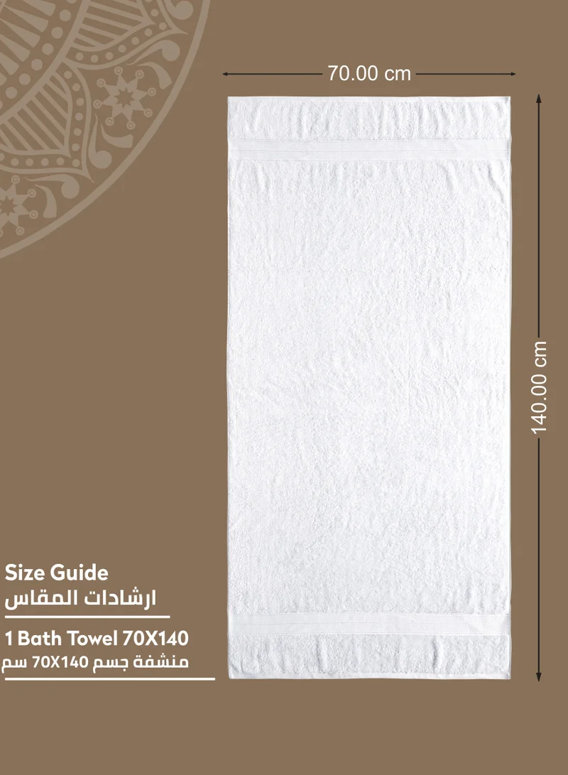 Donetella Premium 100 % Combed Cotton 1-Pcs Bath Towel(70 X 140 CM) 600 GSM Large Towel, Highly Absorbent, Quick Dry,Best Towel for Bathroom, Spa And Hotel