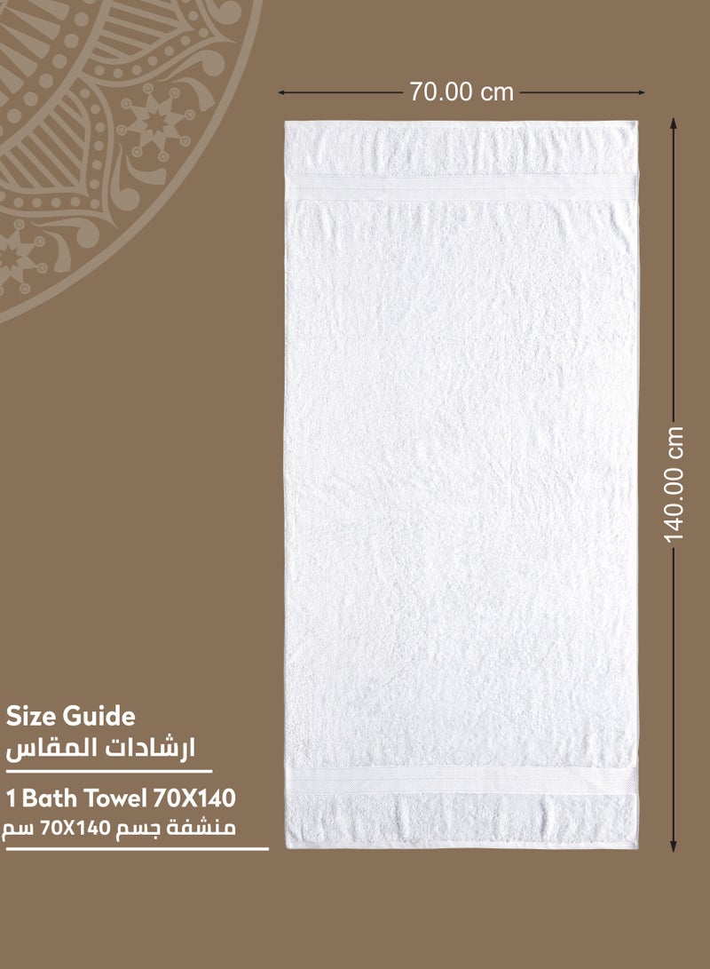 Donetella Premium 100 % Combed Cotton 1-Pcs Bath Towel(70 X 140 CM) 600 GSM Large Towel, Highly Absorbent, Quick Dry,Best Towel for Bathroom, Spa And Hotel - Image 2