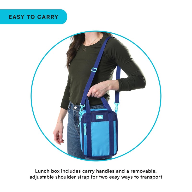 Arctic Zone Urban Lunch Box Combo with 210g Ice Pack and Sandwich Container, True Blue - Image 4
