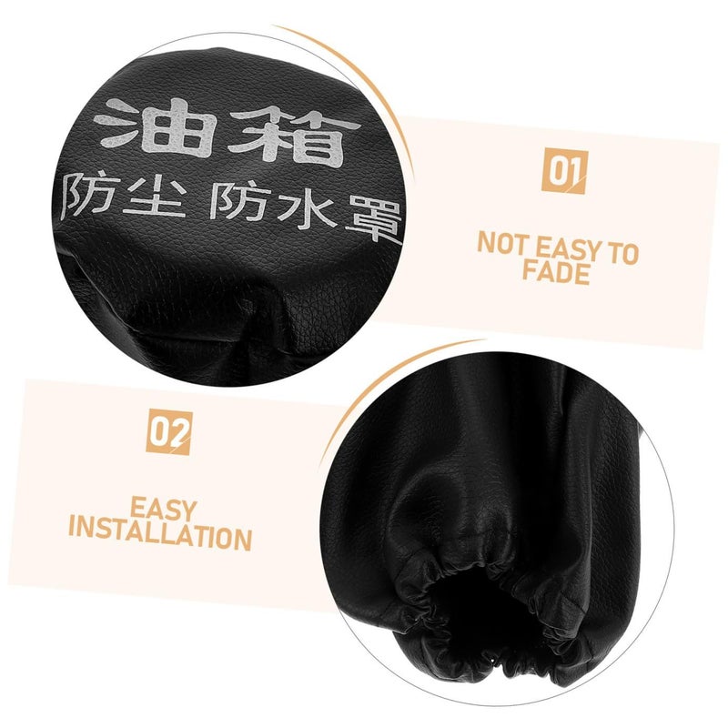 Gas Tank Cap Cover Universal For Trucks Automotive Fuel Accessories Waterproof Dustproof Seal Black - Image 4