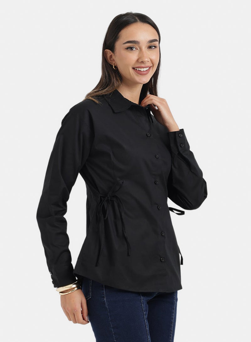 Carina Cinched Side-Tie Shirt - Image 3