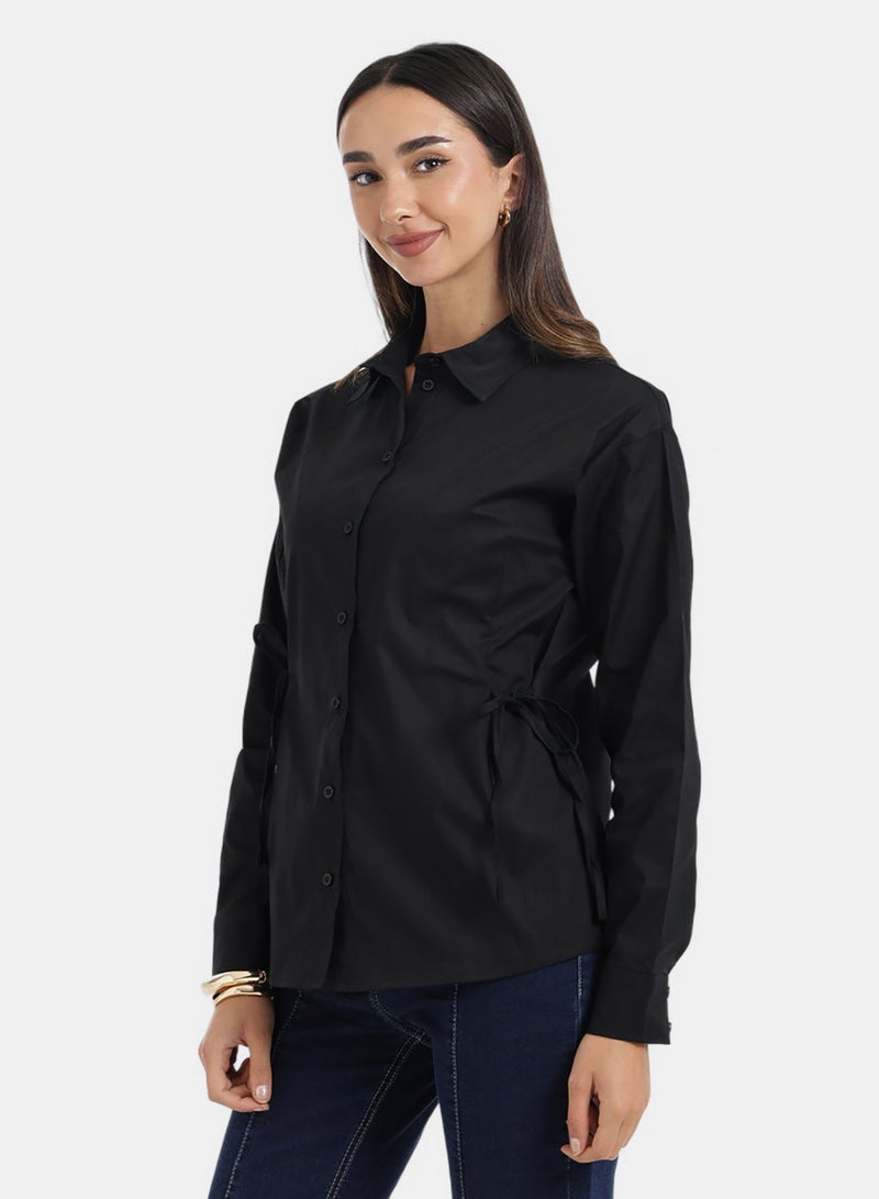 Carina Cinched Side-Tie Shirt - Image 2