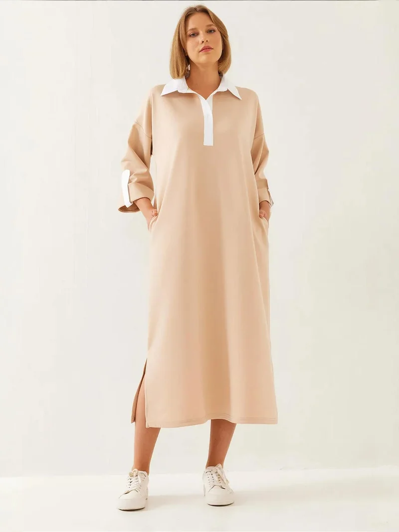 بيانكو لوتشي فستان ميدي بتفاصيل متباينة من لوتشي