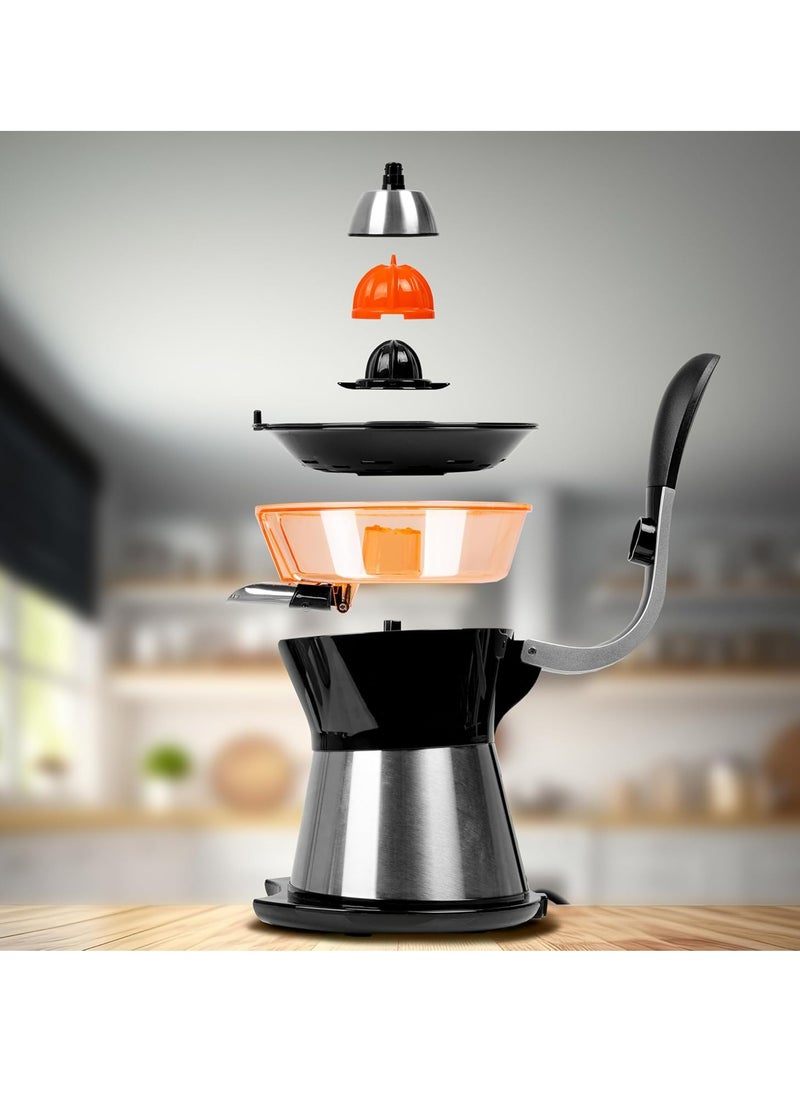 Duronic - JE304 Electric Citrus Juicer 300W | Adjustable Filter & Dual Cone for Orange, Lemon, Lime, Grapefruit - Image 1