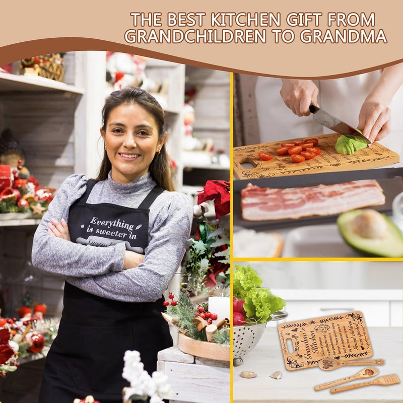Ztl Cutting Board Gift for Grandma, Grandma Gifts from Grandkids, for Gigi Mimi Grandmother Kitchen Gifts Cutting Board Set, Mothers Day Christmas Thank You Gifts (6PCS) - Image 5
