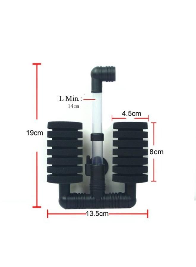 B&K – فلتر هواء حوض السمك، فلتر إسفنجي مزدوج، إسفنجة مرشحة بيولوجية، إسفنجة بيتا مربي الروبيان، حوض السمك المقلي - Image 2