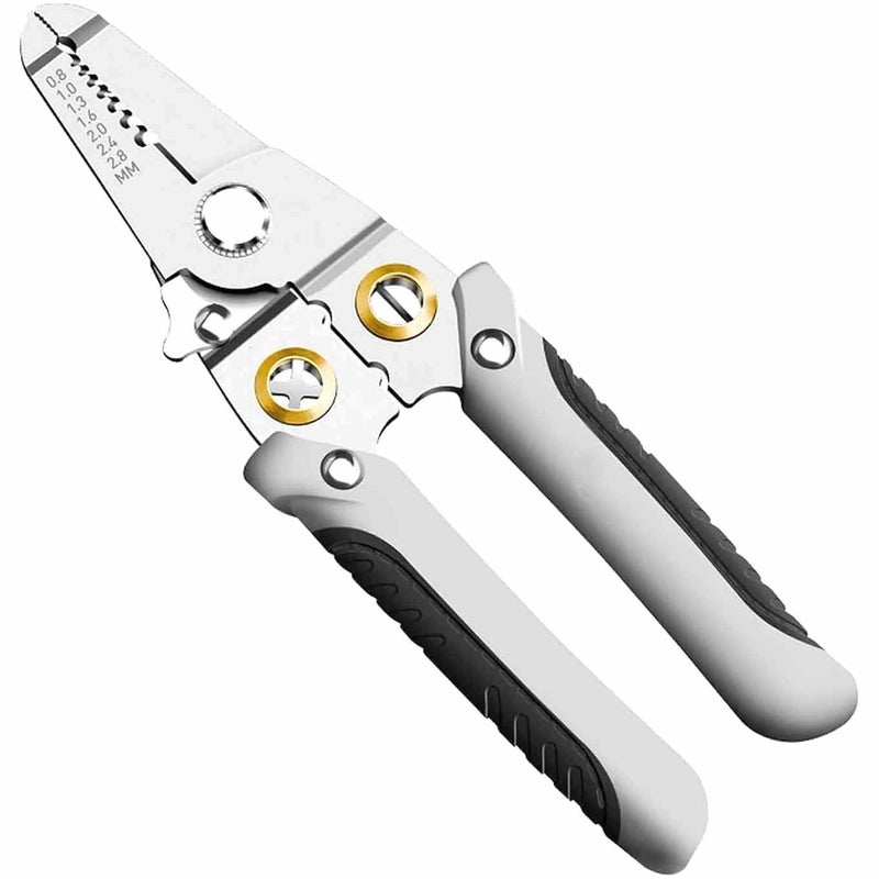 UpToDateTools Wire Stripper for Electrician Decrustation Pliers Multifunctional wire stripper and cutter wire cutter tool wire cutter stripper wire cutter plier WIRE STRIPPER - Image 1