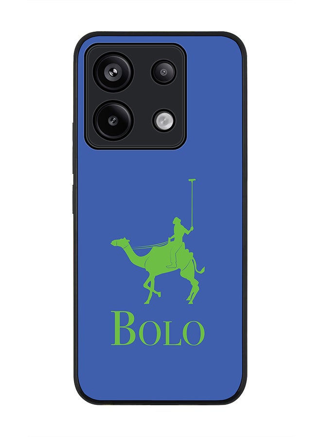 Stylizedd Rugged Black Edge Case for Xiaomi Redmi Note 13 Pro 5G, Slim fit Soft Case Flexible Rubber Edges Anti Drop TPU Gel Thin Cover -  BOLO Blue - Image 1