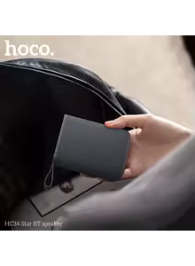 Hoco HC 34 powerful wireless bluetooth speaker grey - Image 5